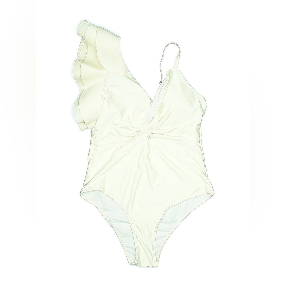 One Shoulder Ruffle One Piece Swimsuit